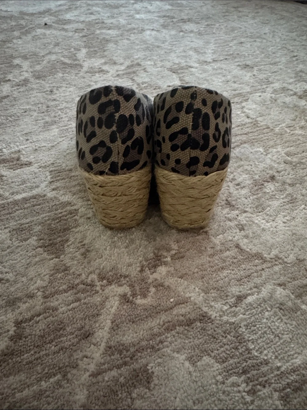 Lauren Ralph Lauren Leopard-Print Wedge Espadrilles in Tan and Black
